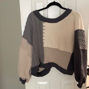 Textured crop sweater